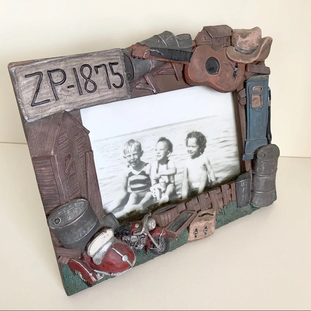Vintage country cowboy Picture frame